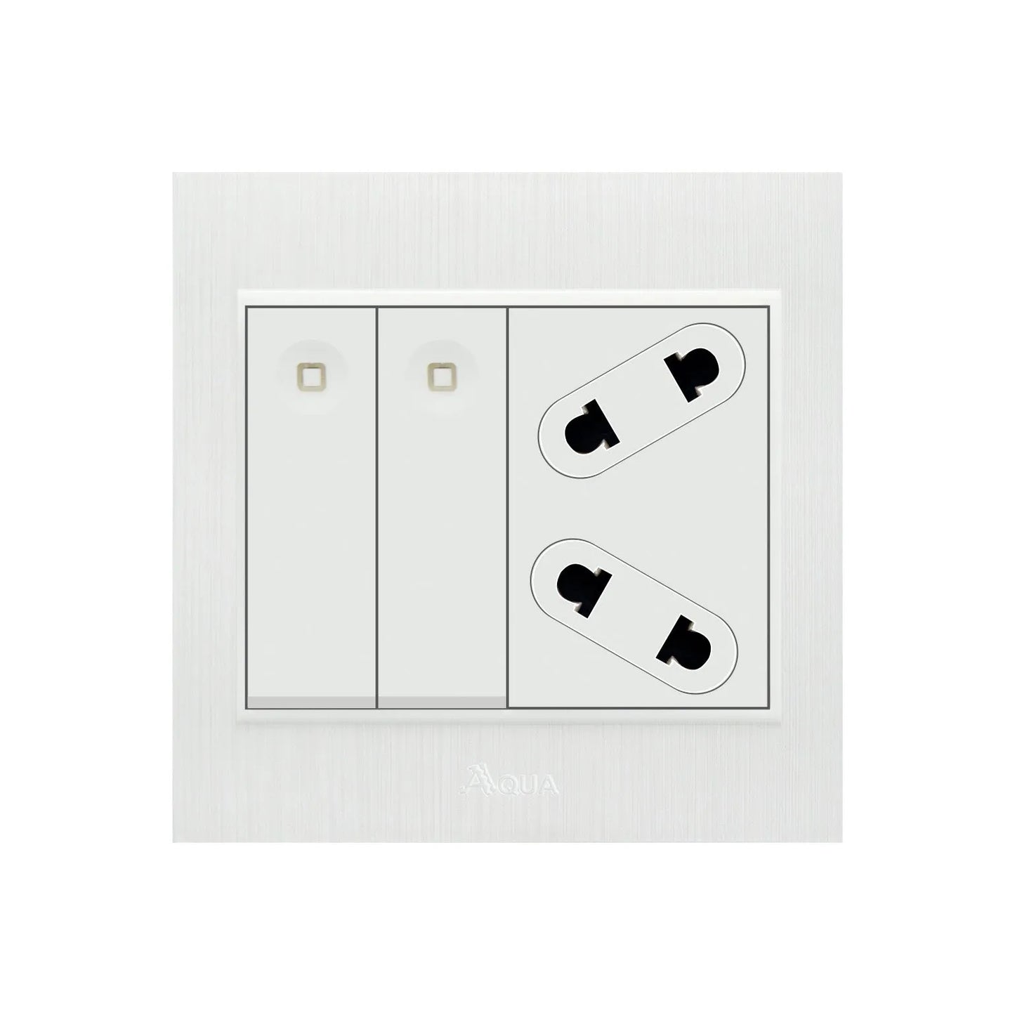 AQUA GLORY 2 GANG SWITCH PLUS 2 SOCKET Price in Pakistan