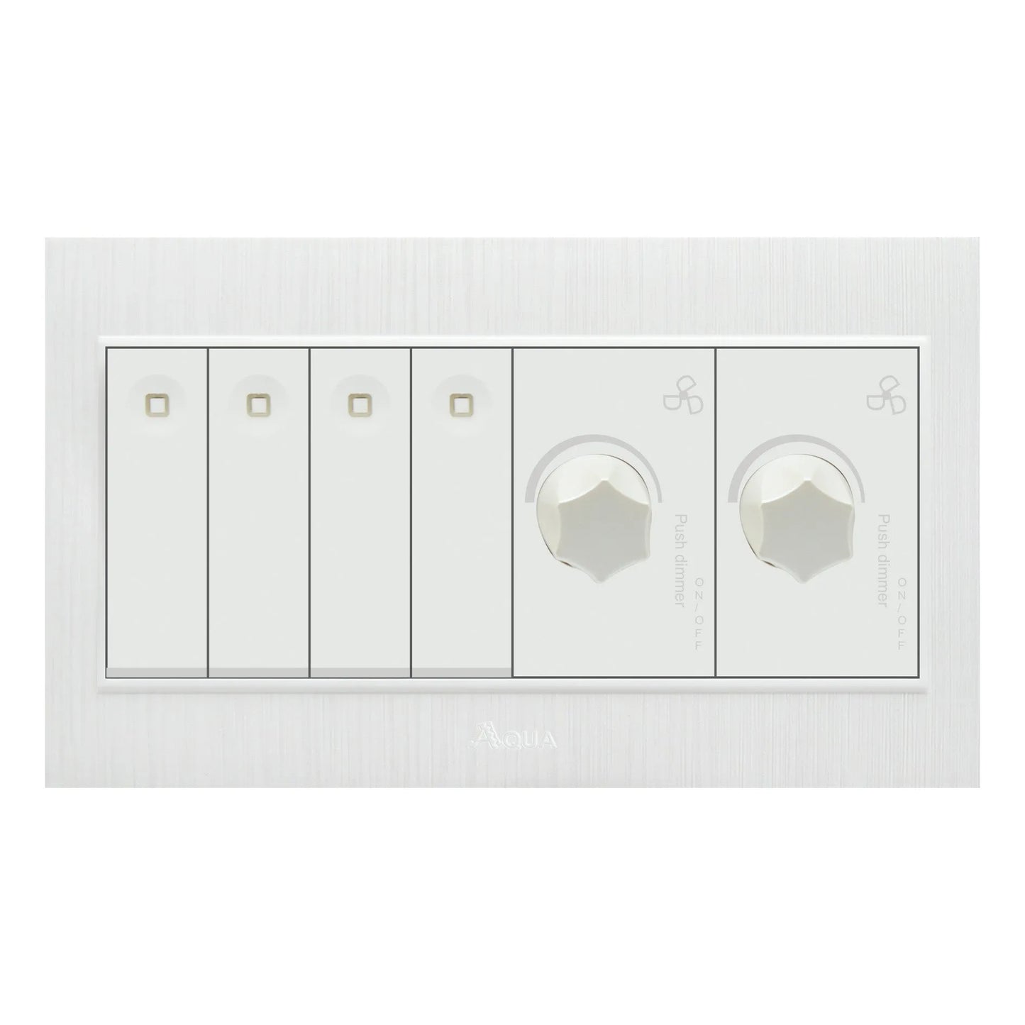 AQUA GLORY 4 GANG SWITCH PLUS 2 DIMMER Price in Pakistan