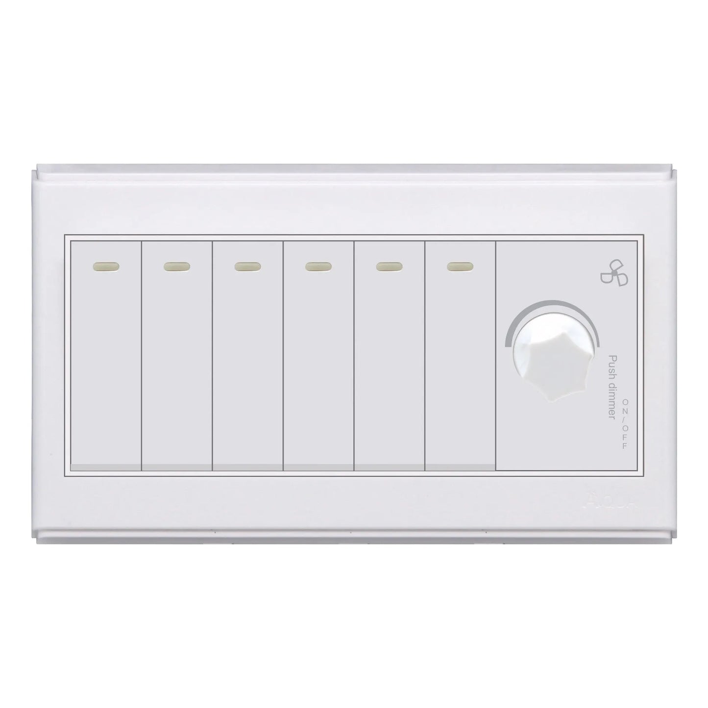 AQUA SAPPHIRE 6 GANG SWITCH PLUS 1 DIMMER Price in Pakistan