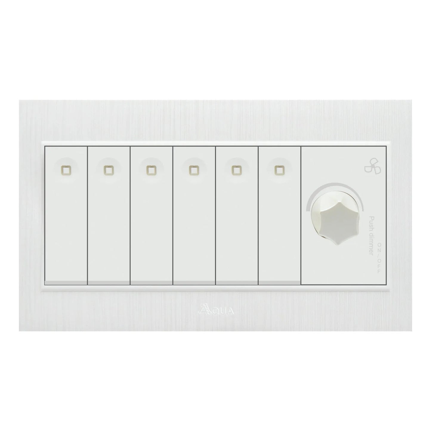 AQUA GLORY 6 GANG SWITCH PLUS 1 DIMMER Price in Pakistan