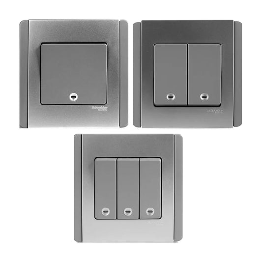 neo 1 4 gang horizontal grey silver with fluorescent Price in Pakistan