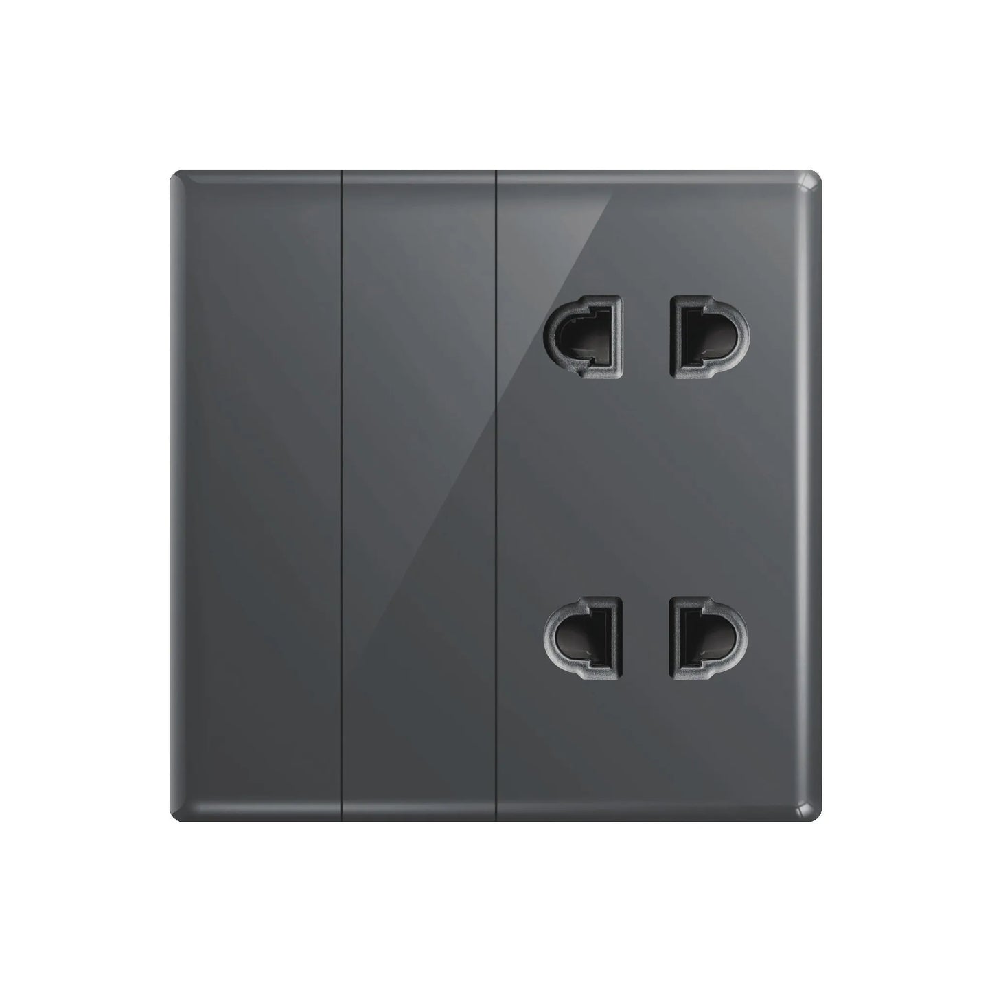 Aqua Glasskin Grey 2 Switches + 2 Sockets Price in Pakistan
