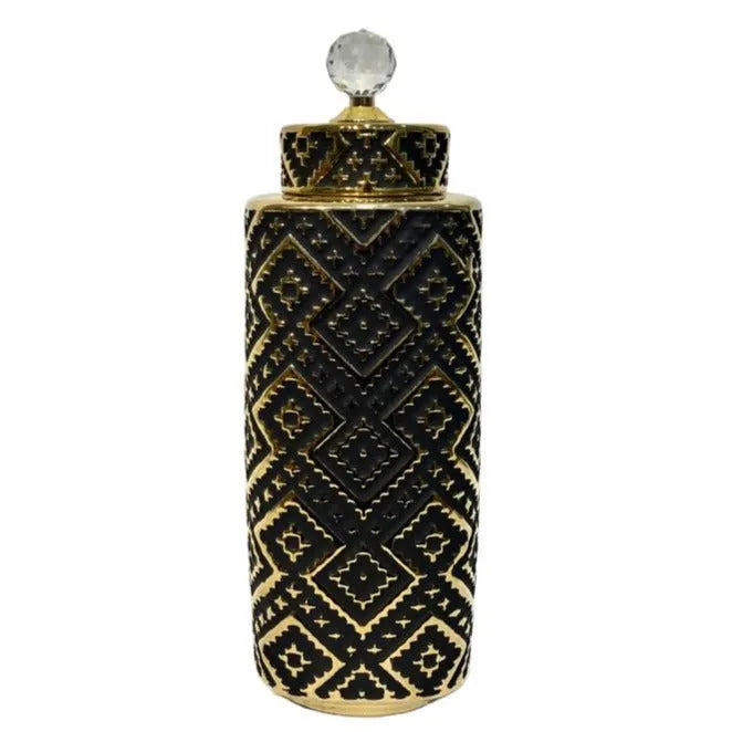 Black Glamour Ceramic Vase Large Price in Pakistan