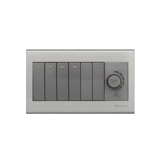 Clopal Elegant Grey Series 2 switch + 1 socket Outlet Price in Pakistan