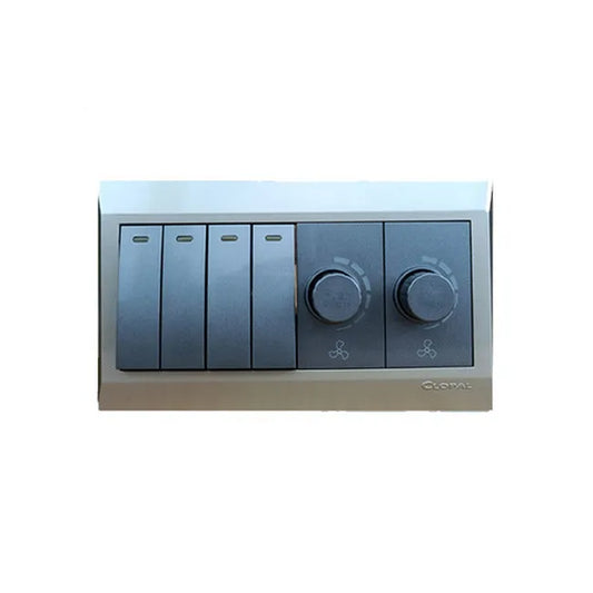 Clopal Golden Metallic Series  1 switch + 1 socket Outlet Price in Pakistan