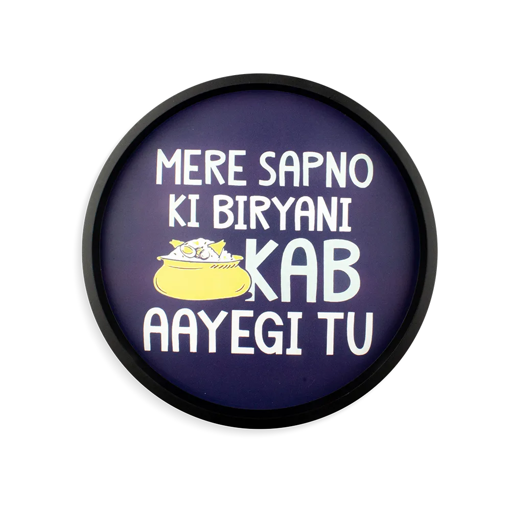 Foodie Biryani Design Art Round Tray Price in Pakistan
