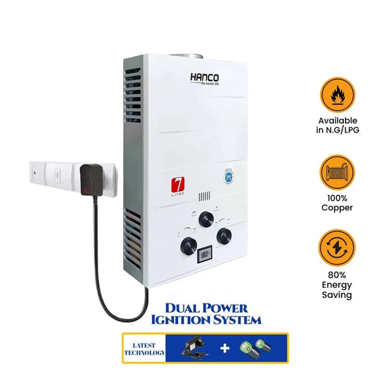 Hanco 7 Liter HIG-710G Dual Ignition Instant Gas Geyser