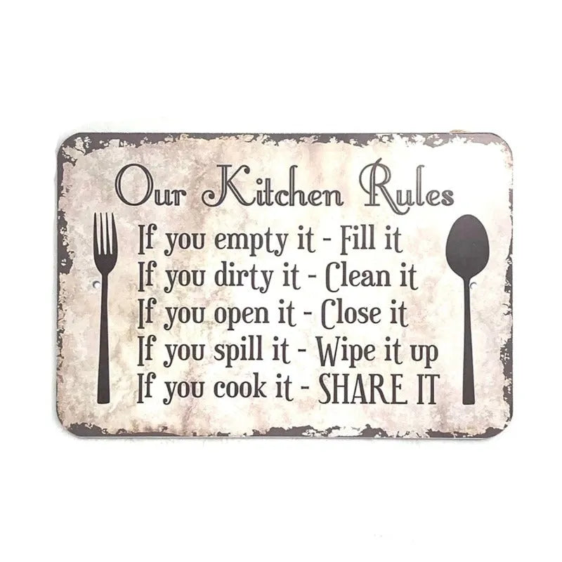 Decorative Hanging Wooden Kitchen Rules Price in Pakistan