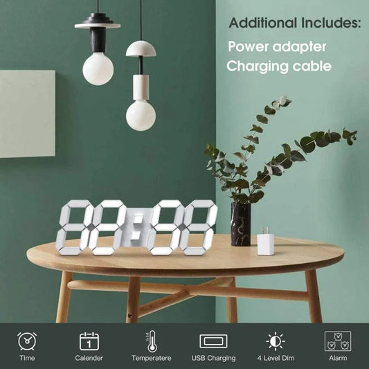 Ogtech 3D LED Table Clock Digital Price in Pakistan