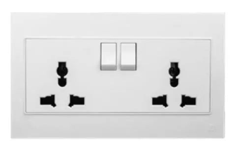 TJ VLS Series Twin 3 Pin Switch Universal Socket Price in Pakistan