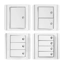 Neo 1-4 Gang Horizontal White With Fluorescent