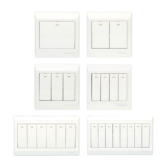 Clopal Ideas White Series 1-8 Gang Switch Price in Pakistan 