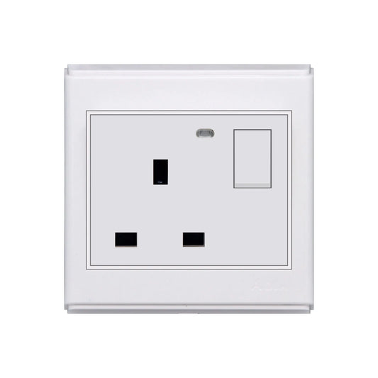 AQUA SAPPHIRE 13 AMP FLAT PIN SWITCH AND SOCKET WITH LED Price in Pakistan