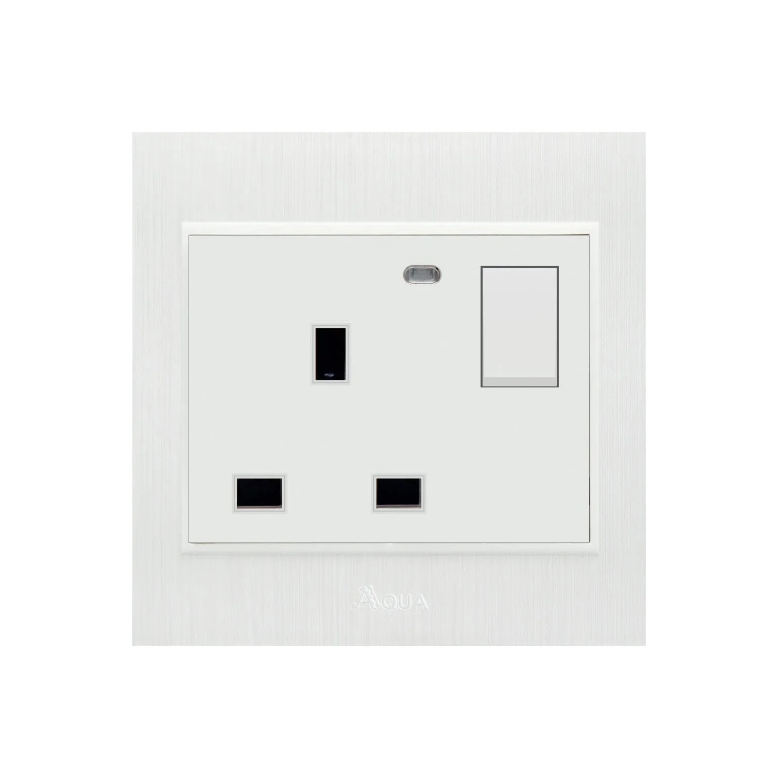 AQUA GLORY DOUBLE 13-AMP THREE POLE FLAT SOCKET & SWITCH WITH LED Price in Pakistan