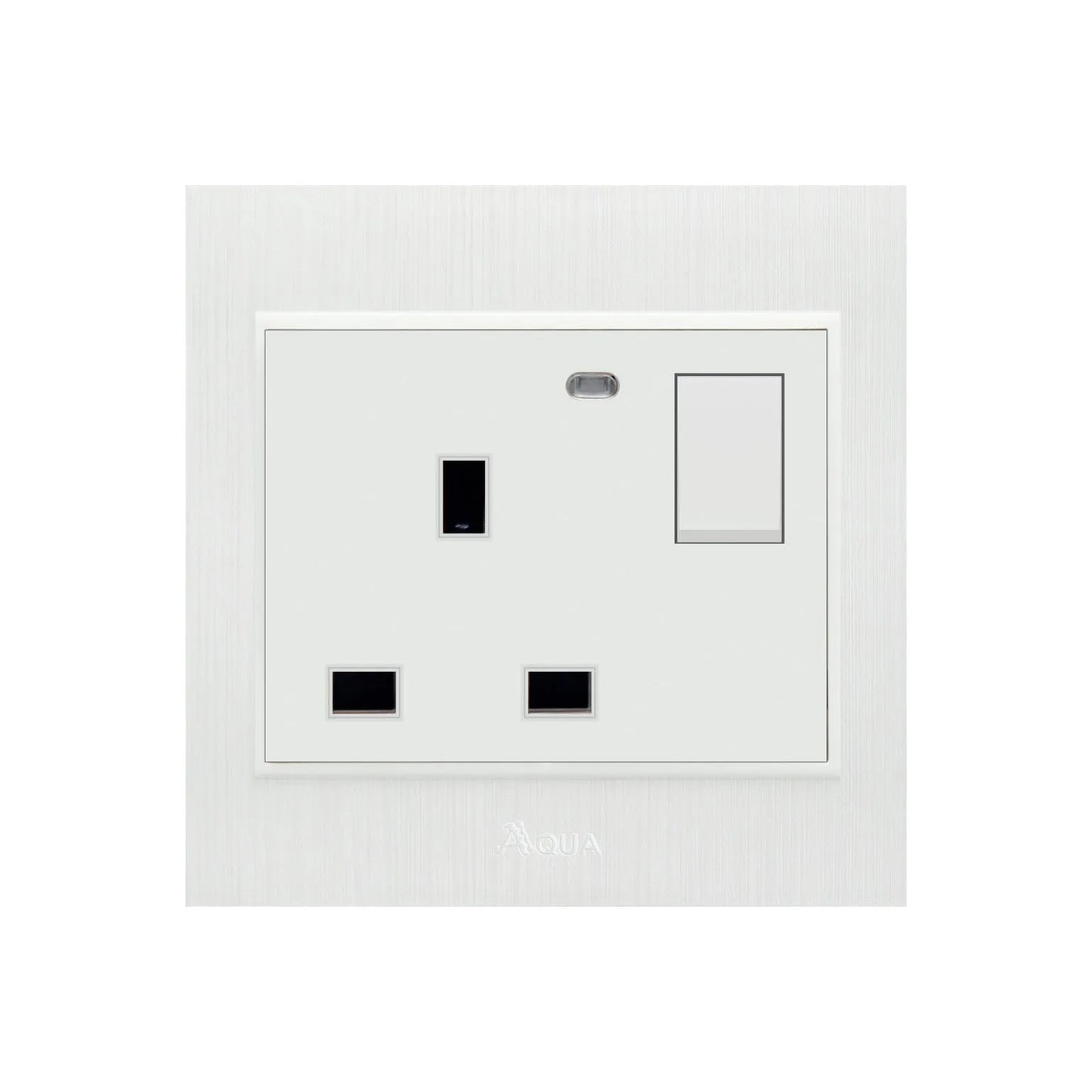 AQUA GLORY DOUBLE 13-AMP THREE POLE FLAT SOCKET & SWITCH WITH LED Price in Pakistan