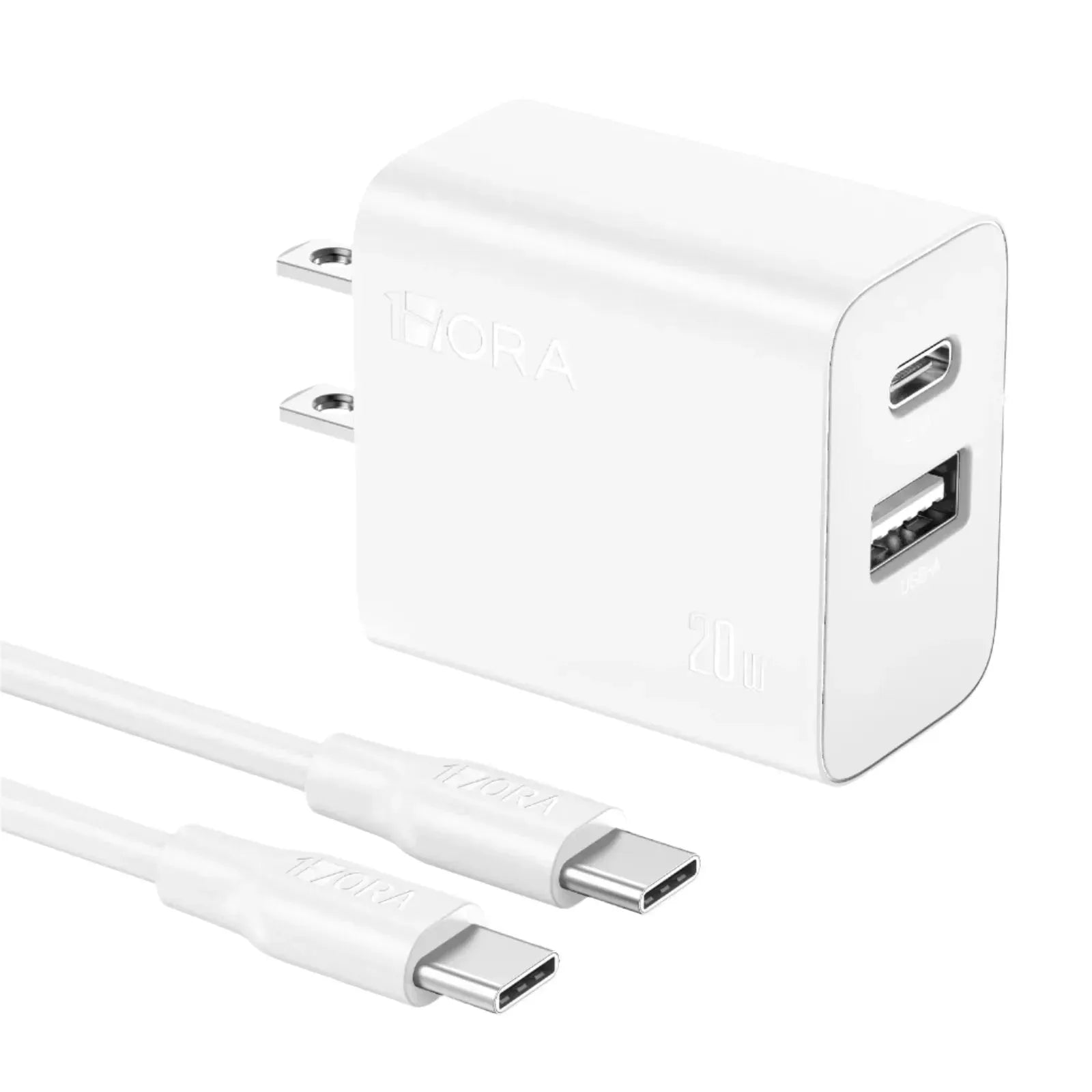 1HORA GAR162B 20W Charger Dual U+C +Type-C to Type-C Cable Secondary image