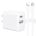 1HORA GAR163B 20W Charger Dual U+C (US) Black +Lighting Cable