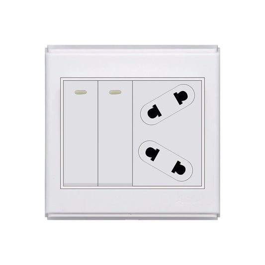 AQUA SAPPHIRE 2 GANG SWITCH PLUS 1 SOCKET Price in Pakistan