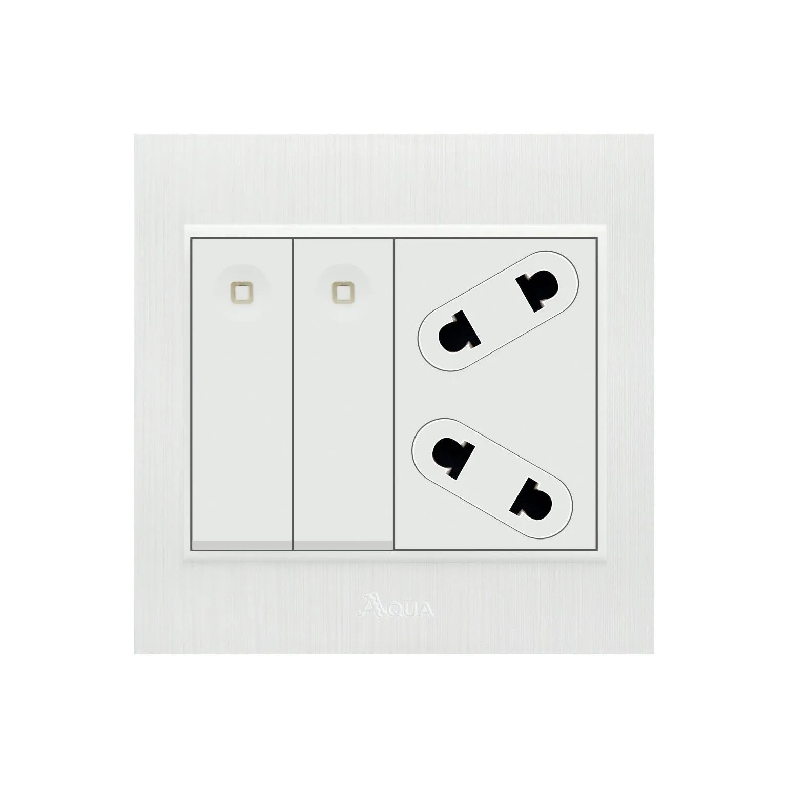 AQUA GLORY 2 GANG SWITCH PLUS 2 SOCKET Price in Pakistan