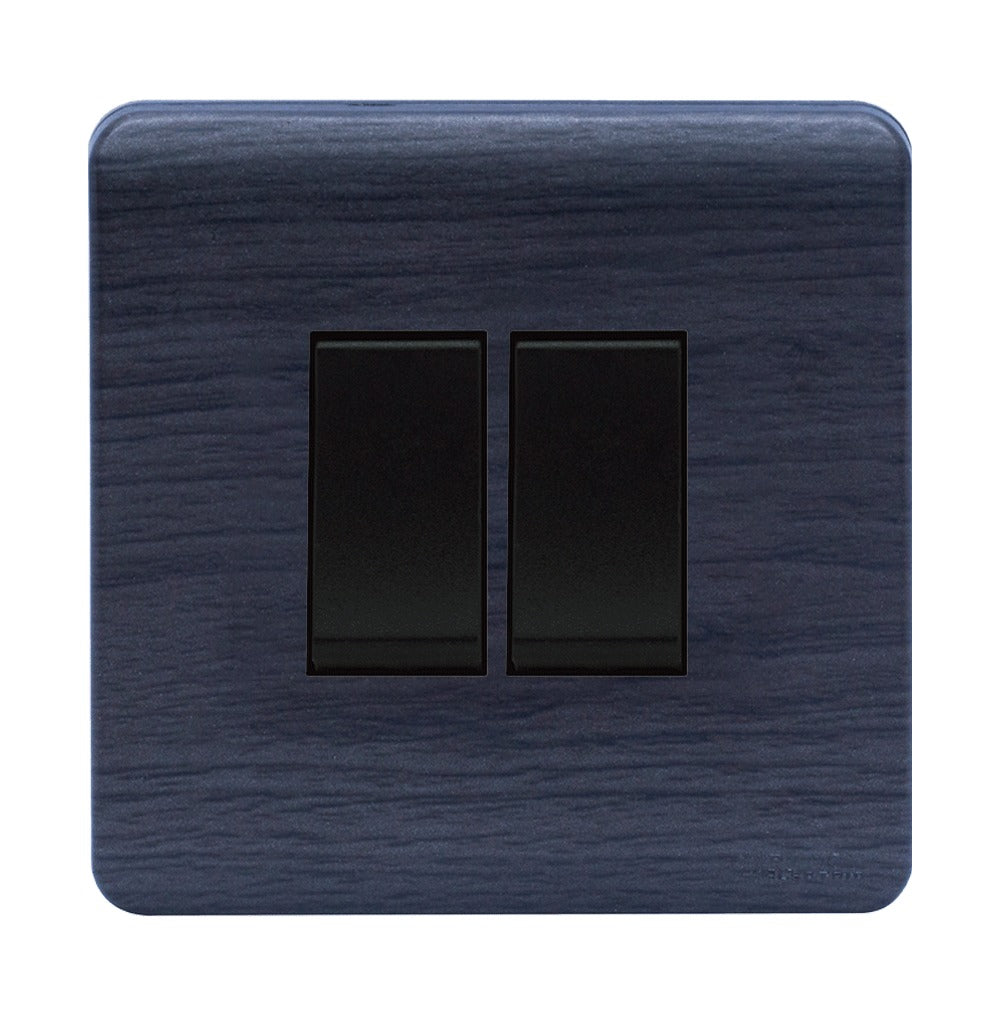 Scintilla 2 Gang Kaluwara Finish Flush Switch Price in Pakistan 