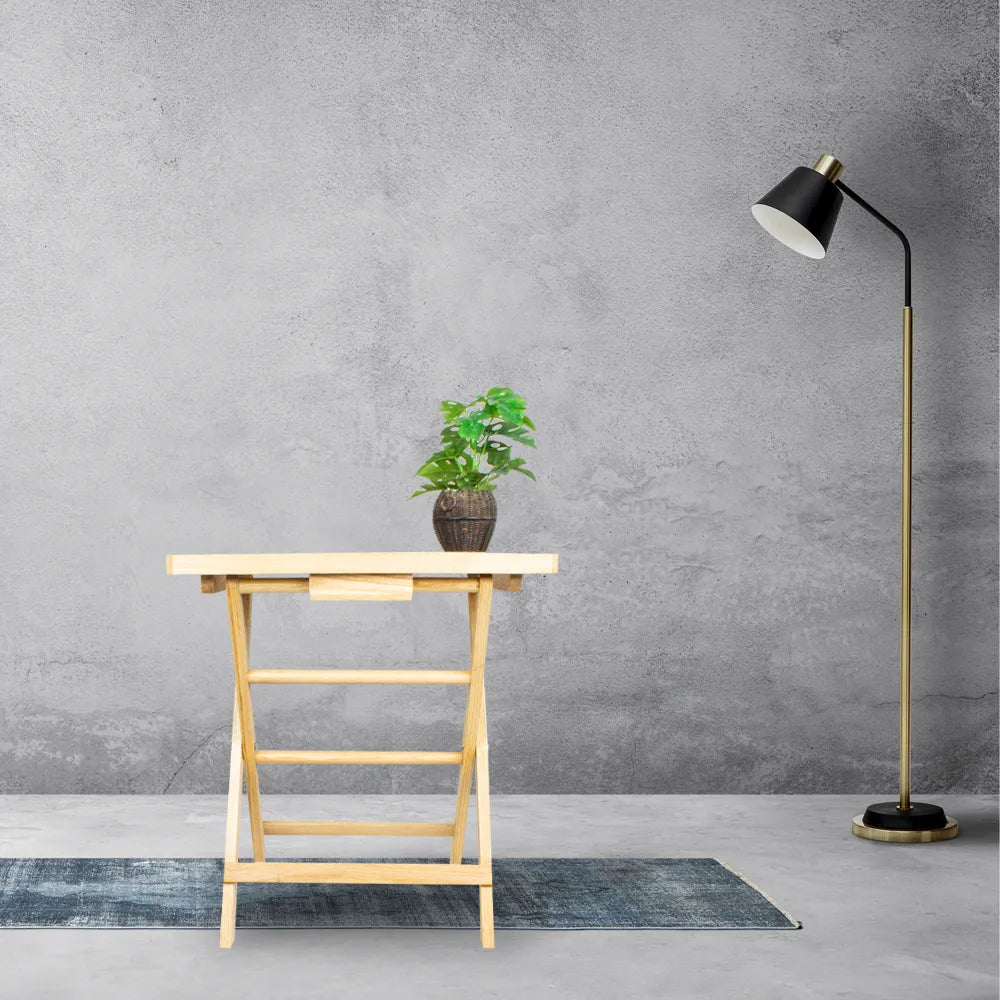 Blue Pottery Folding Wooden Serving Stand Table Price in Pakistan Main image