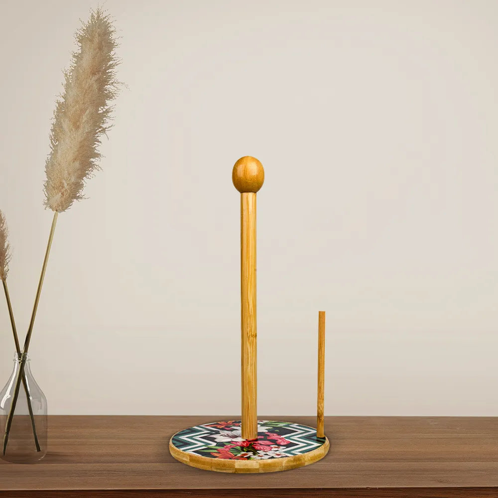 Floral Wooden Tissue Roll Holder Stand Price in Pakistan Main image