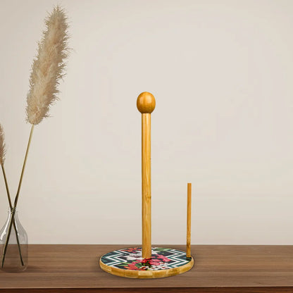 Floral Wooden Tissue Roll Holder Stand Price in Pakistan