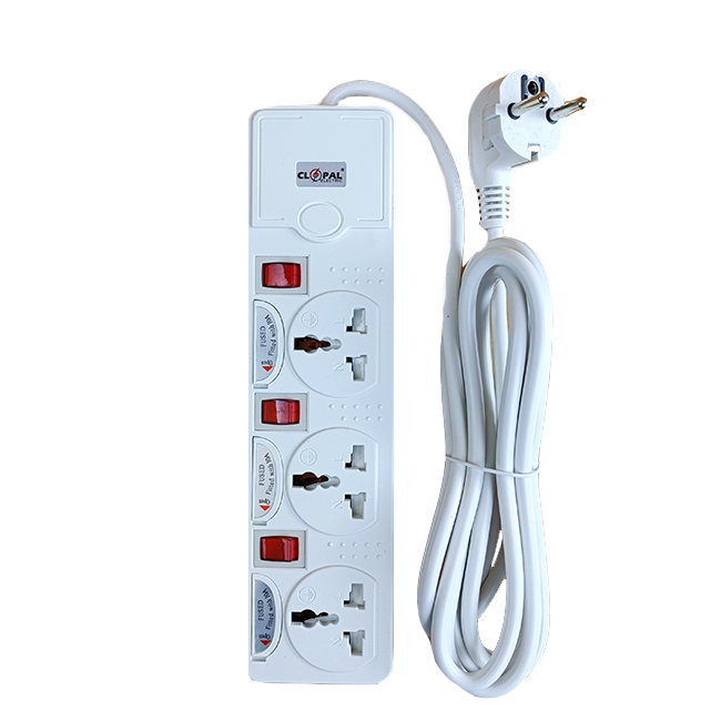 Clopal CP-134 3-Way Extension Socket with Fuse Protection Price in Pakistan