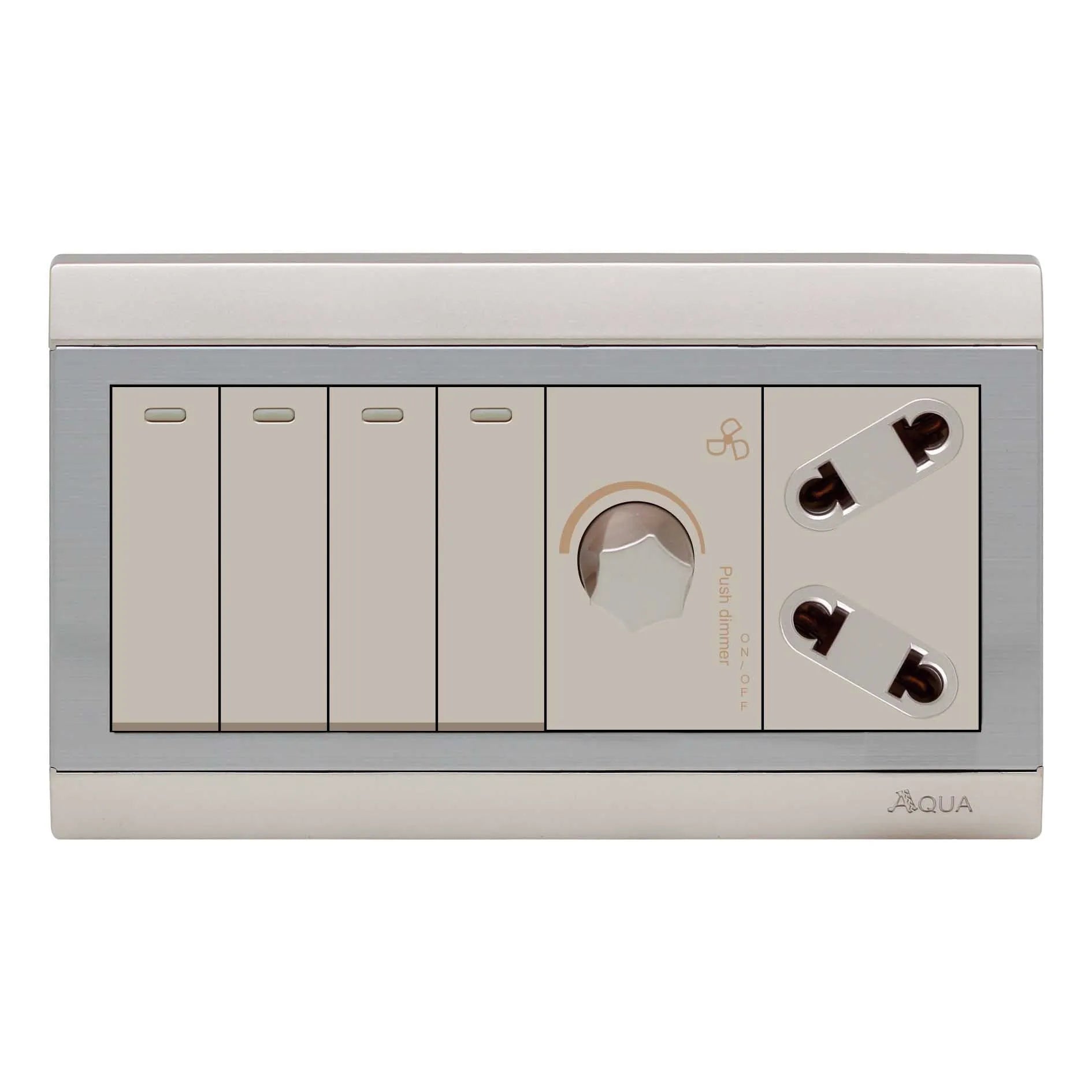 Aqua Bravo 4 Switch 1 Socket 1 Dimmer Price in Pakistan 