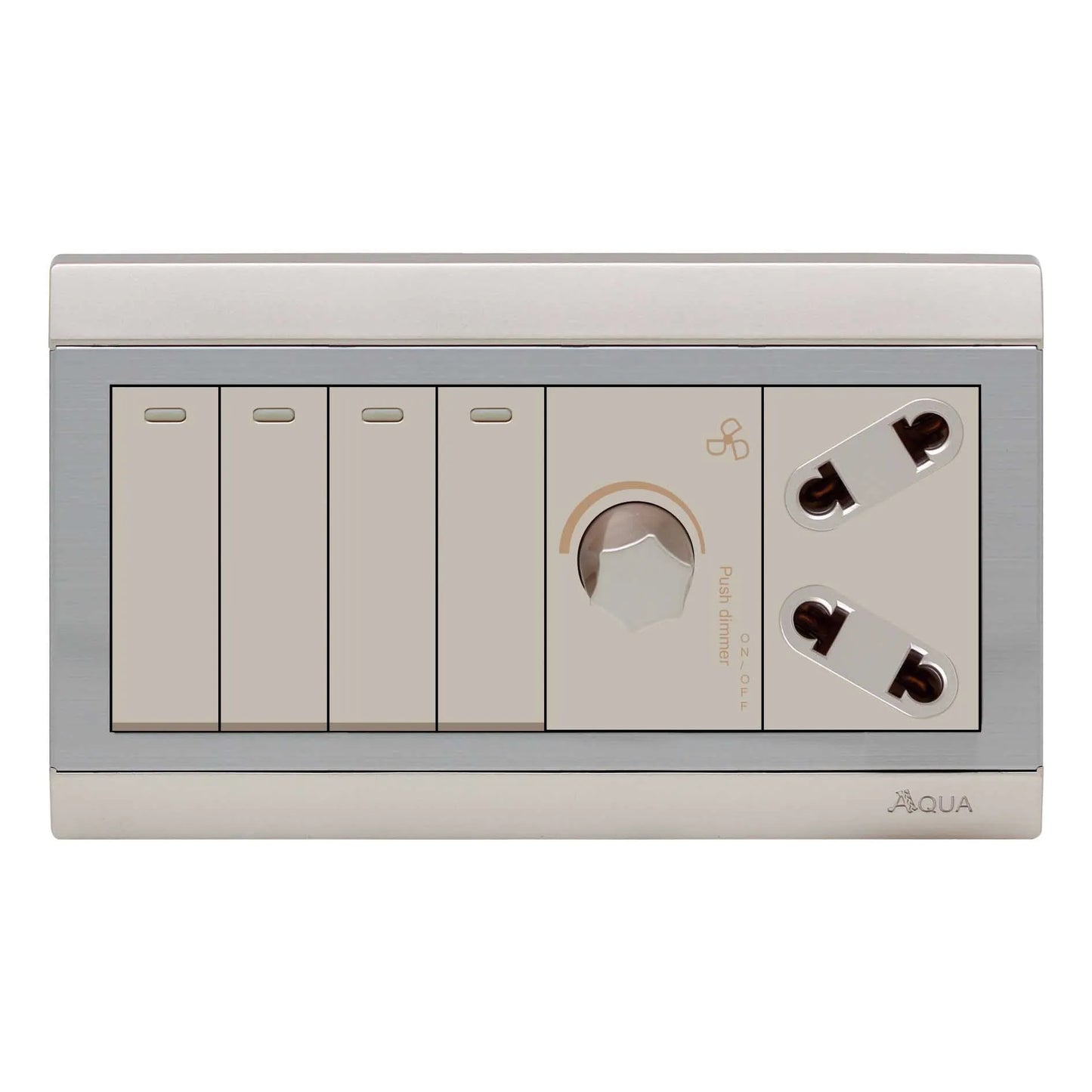 Aqua Bravo 4 Switch 1 Socket 1 Dimmer Price in Pakistan 