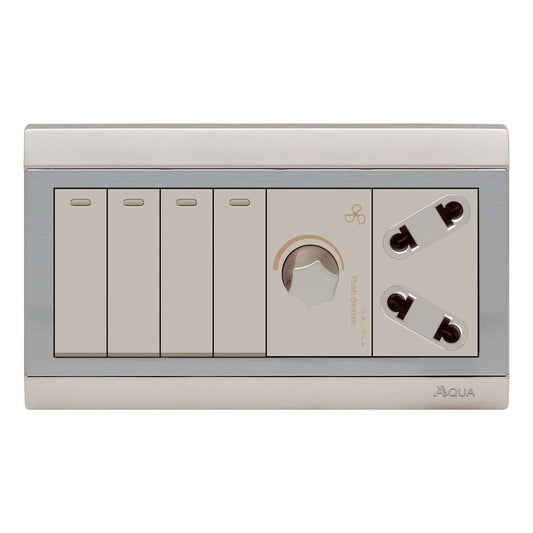 Aqua Bravo 4 Switch 1 Socket 1 Dimmer Price in Pakistan 