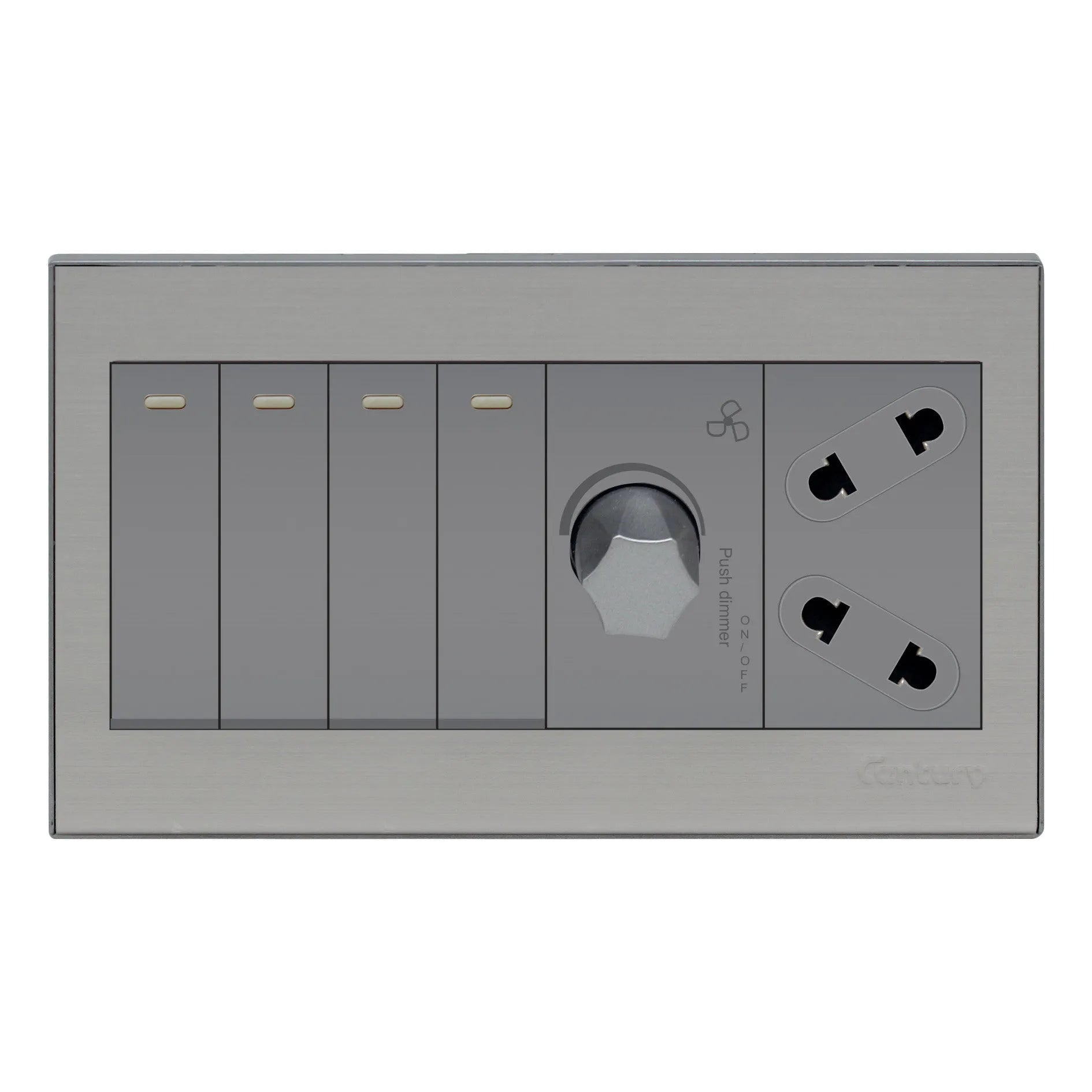 AQUA GLADE 4 GANG SWITCH PLUS 1 SOCKET PLUS 1 DIMMER Price in Pakistan