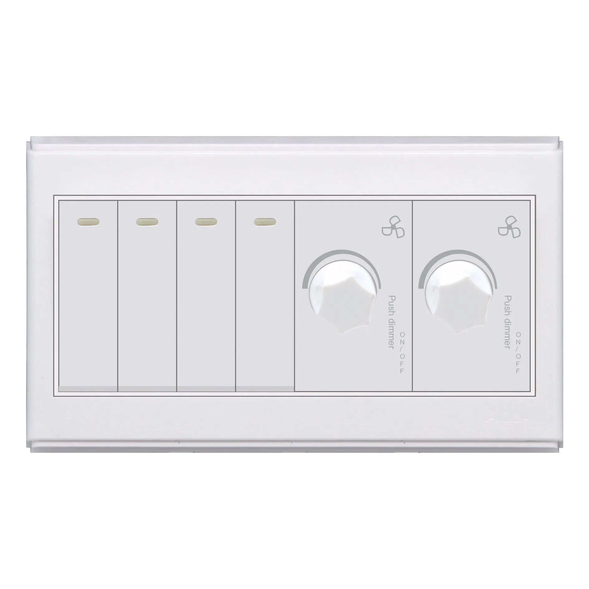 AQUA SAPPHIRE 4 GANG SWITCH PLUS 2 DIMMER Price in Pakistan