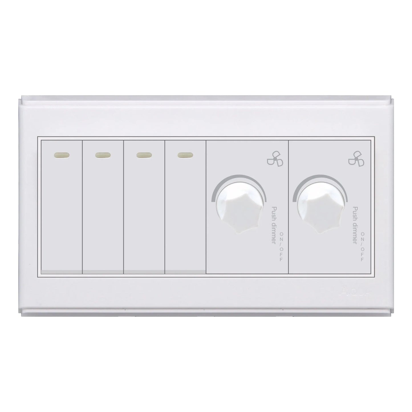 AQUA SAPPHIRE 4 GANG SWITCH PLUS 2 DIMMER Price in Pakistan