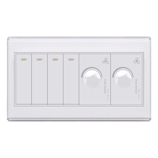 AQUA SAPPHIRE 4 GANG SWITCH PLUS 2 DIMMER Price in Pakistan