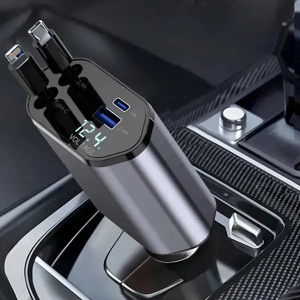 4 in 1 Retractable Car Phone Charger Price in Pakistan