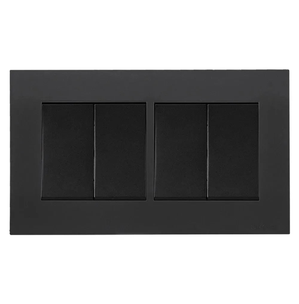 Akoya 3 Gang 2 Way Flush Switch gun matalic Price in Pakistan Main image