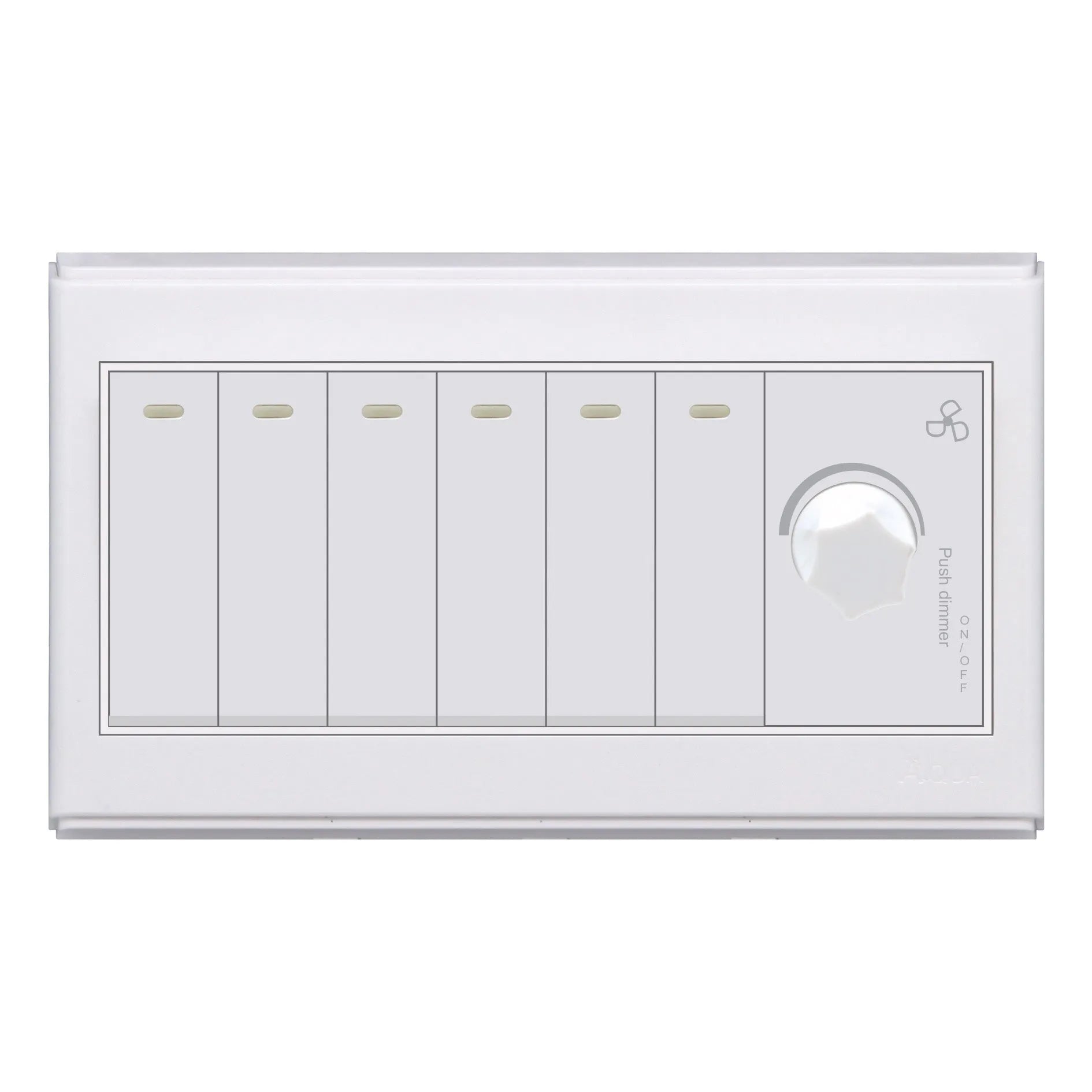 AQUA SAPPHIRE 6 GANG SWITCH PLUS 1 DIMMER Price in Pakistan