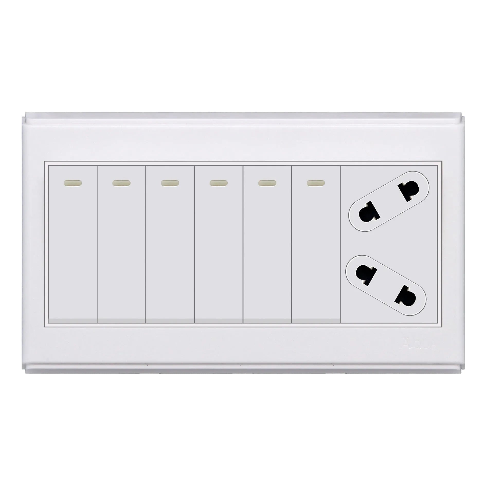 AQUA SAPPHIRE 6 GANG SWITCH PLUS 1 SOCKET Price in Pakistan