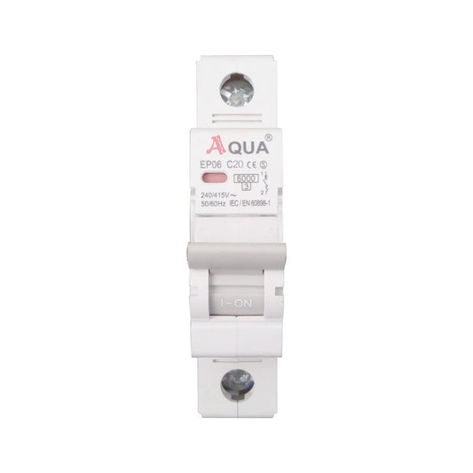AQUA SINGLE POLE 20 AMP MCB BREAKER Price in Pakistan