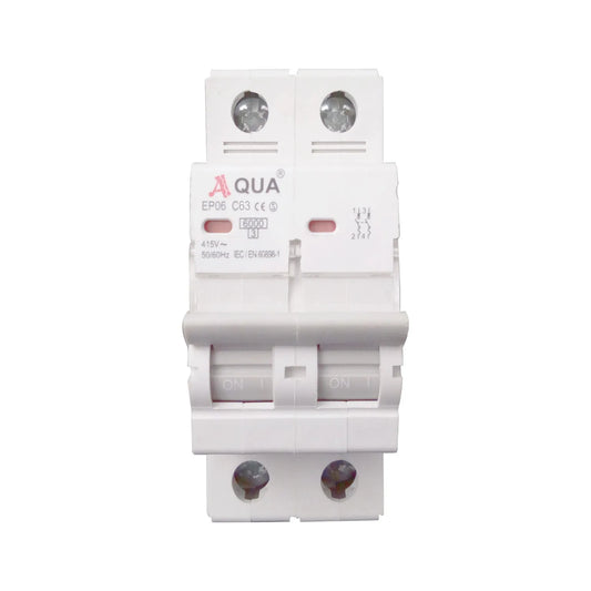 AQUA DOUBLE POLE 63 AMP MCB BREAKER Price in Pakistan