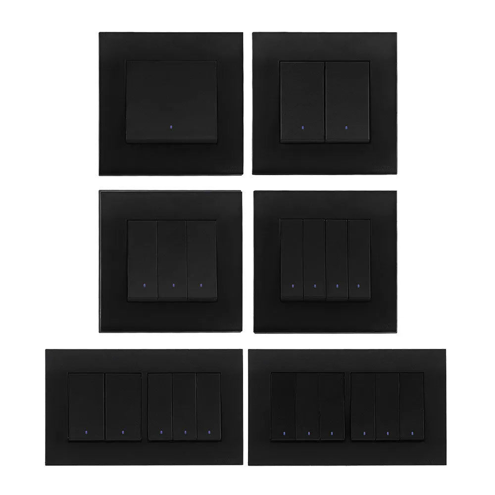 Akoya 5 Gang 2 Way Flush Switch with Indicator Black Price in Pakistan