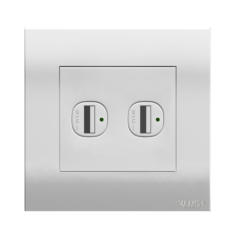 Akoya 2 Gang USB Charger Outlet White Price in Pakistan