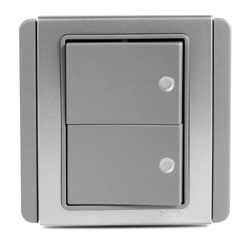 Neo 1-4 Gang Horizontal Grey Silver With Fluorescent Secondary image