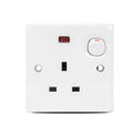 E-Series 13A 3 Pin Flat Switch Socket with Neon