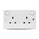E-Series 3 Pin Flat Duplex Switch Socket