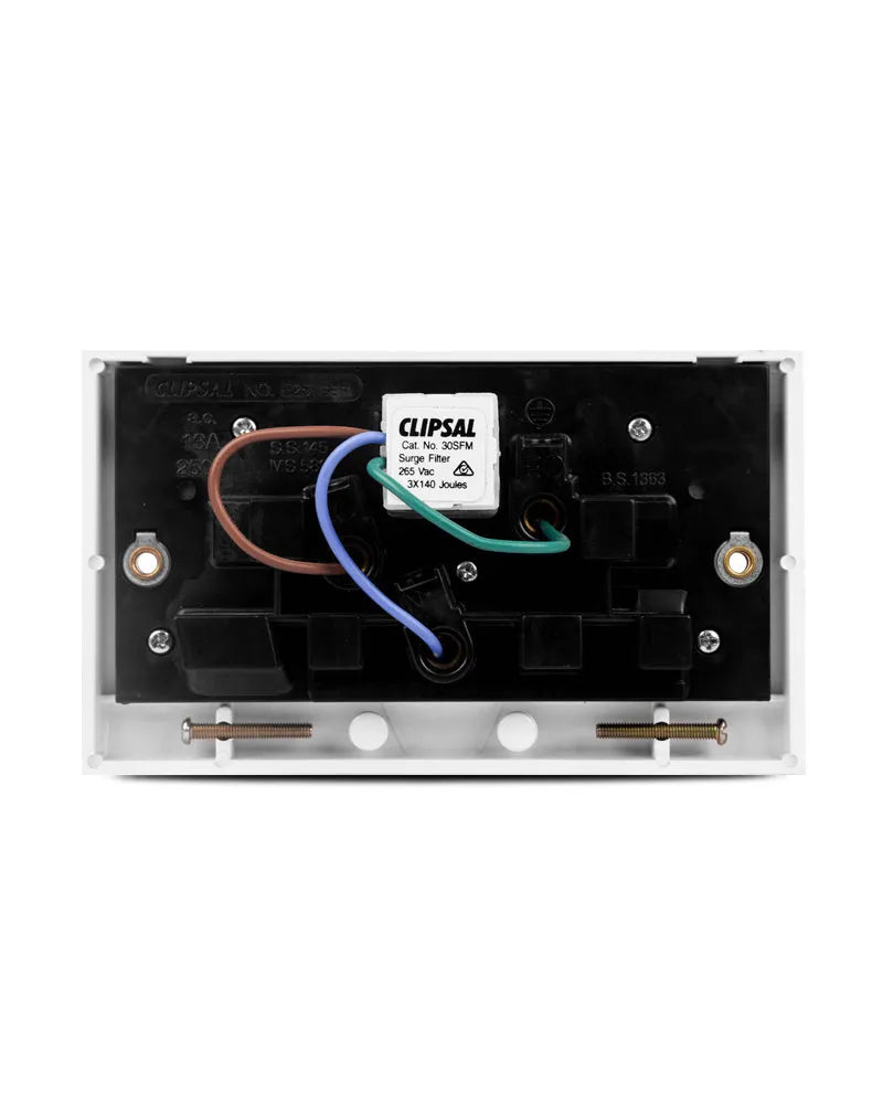 E-Series 13A 3 Pin Flat Duplex Switch Socket Secondary image