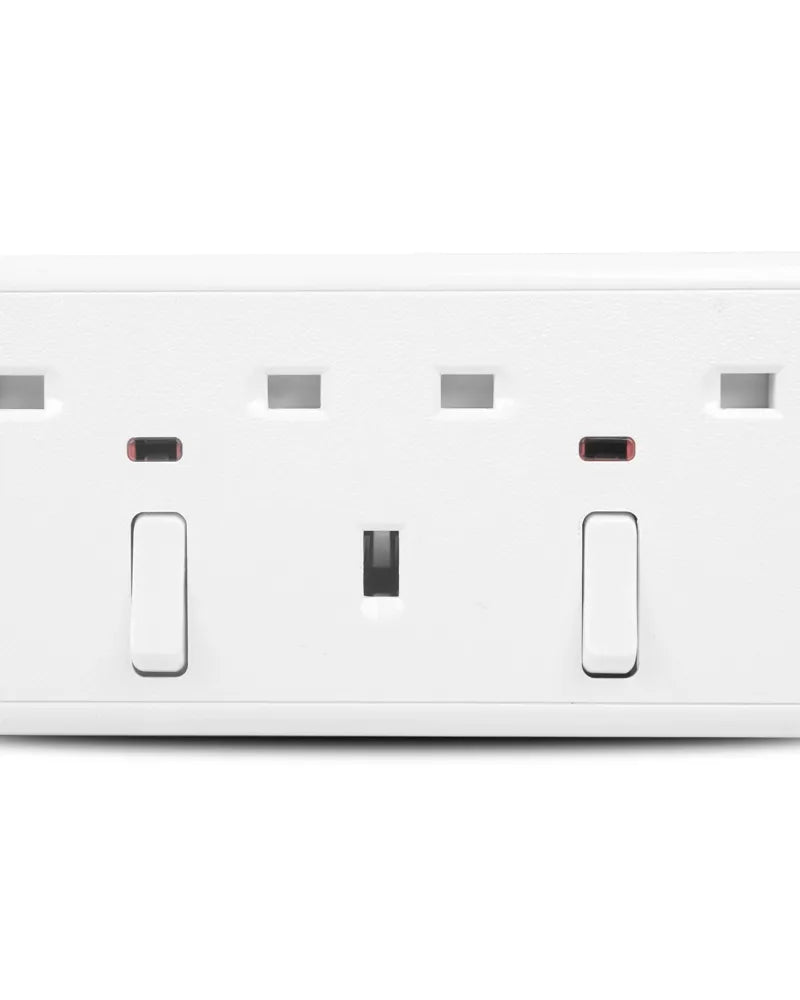 Allied Series 5 Gang 13A 3 Pin Flat Switch Socket Outlets with Neon Secondary image