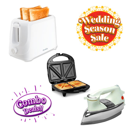 Kitchen Trio Pocket Sandwich Maker + Toaster + Automatic Iron Price in Pakistan