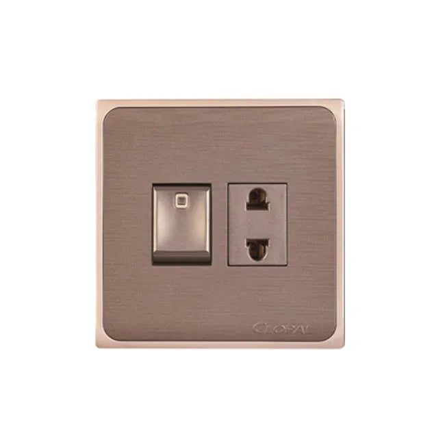Clopal Typer White Series Euro + Switch 16A Price in Pakistan 